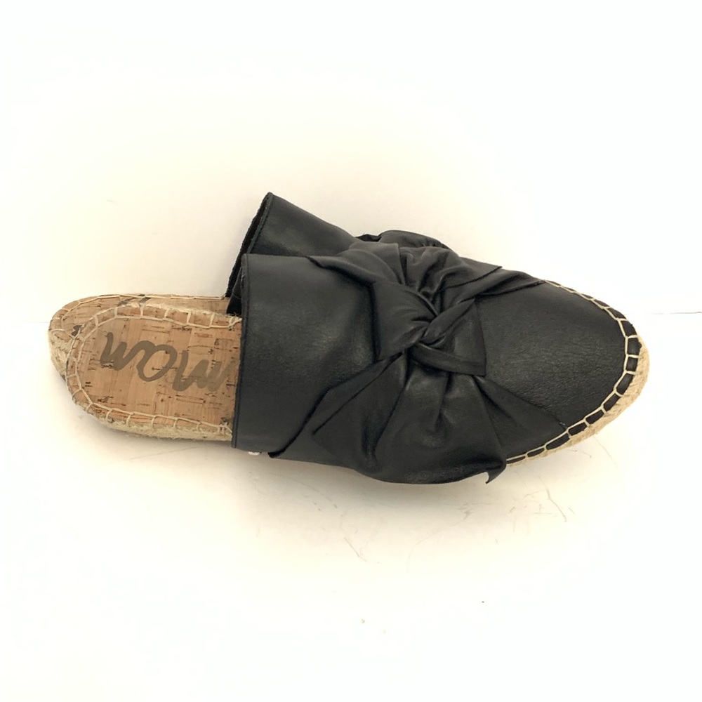 Sam Edelman Lynda Black bow mules espadrilles